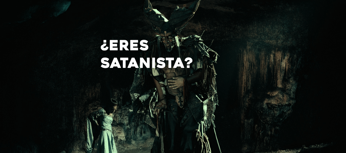 Imagen de una persona vestida en alegoría a Satanás